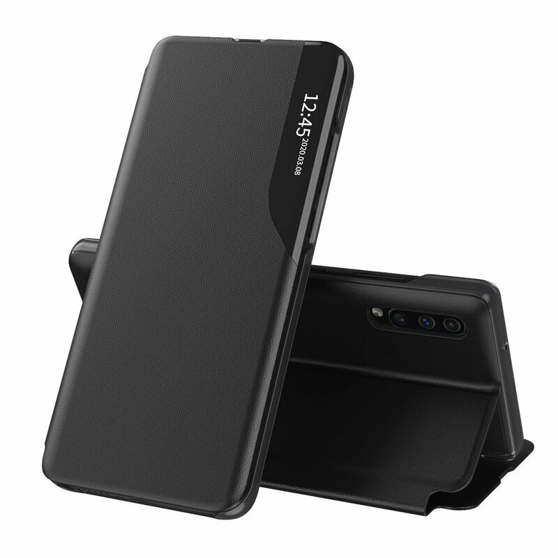Husa Samsung Galaxy A50s Eco Leather View flip tip carte, negru
