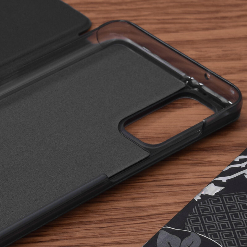 Husa Samsung Galaxy S20 5G Eco Leather View flip tip carte, negru