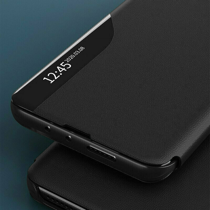 Husa Samsung Galaxy S20 5G Eco Leather View flip tip carte, negru