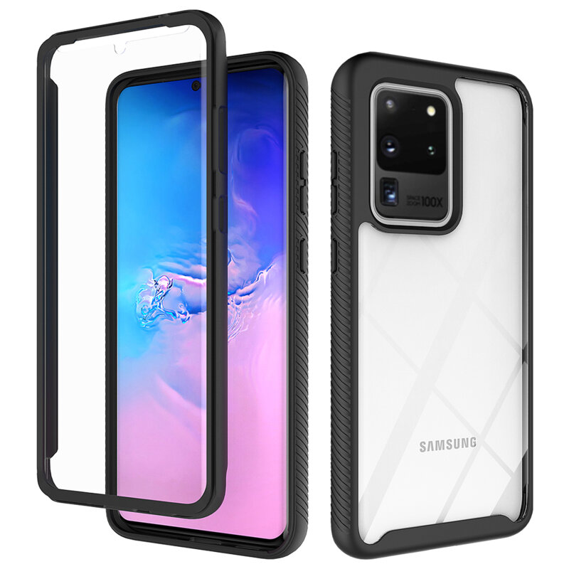 [Pachet 360°] Husa + Folie Samsung Galaxy S20 Ultra 5G Techsuit Defense, Negru