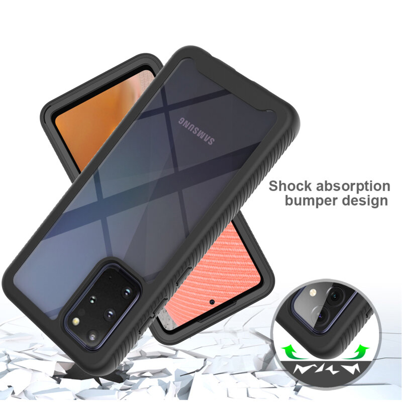 [Pachet 360°] Husa + Folie Samsung Galaxy S20 Plus 5G Techsuit Defense, Negru