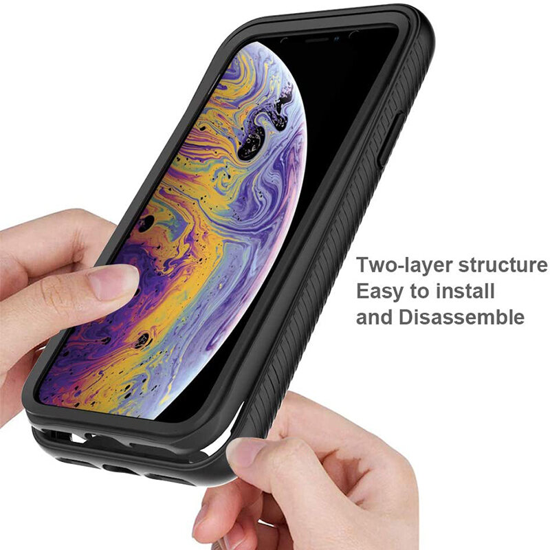 [Pachet 360°] Husa + Folie iPhone 7 Techsuit Defense, Negru