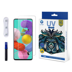 Folie Sticla Samsung Galaxy Note 20 5G Lito UV Glue 9H Cu Lampa Si Adeziv Lichid - Clear