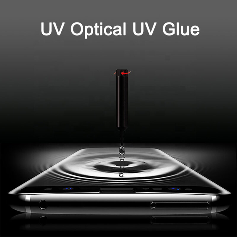 Folie Sticla Samsung Galaxy Note 20 5G Lito UV Glue 9H Cu Lampa Si Adeziv Lichid - Clear