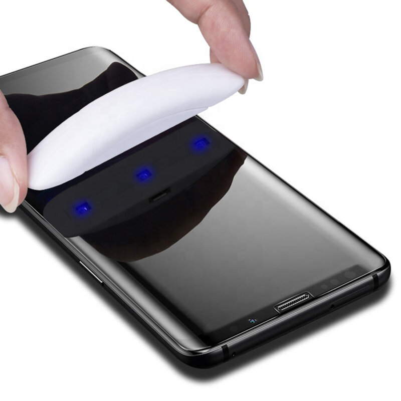Folie Sticla Samsung Galaxy Note 20 5G Lito UV Glue 9H Cu Lampa Si Adeziv Lichid - Clear