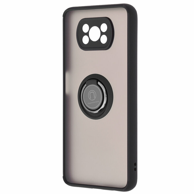 Husa Xiaomi Poco X3 Pro Techsuit Glinth Cu Inel Suport Stand Magnetic - Negru