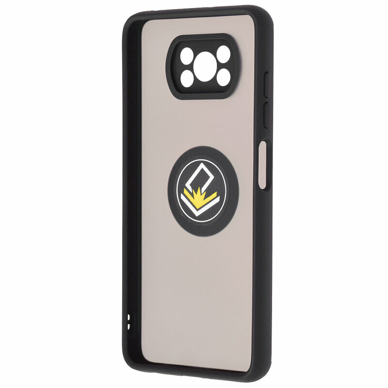 Husa Xiaomi Poco X3 Pro Techsuit Glinth Cu Inel Suport Stand Magnetic - Negru