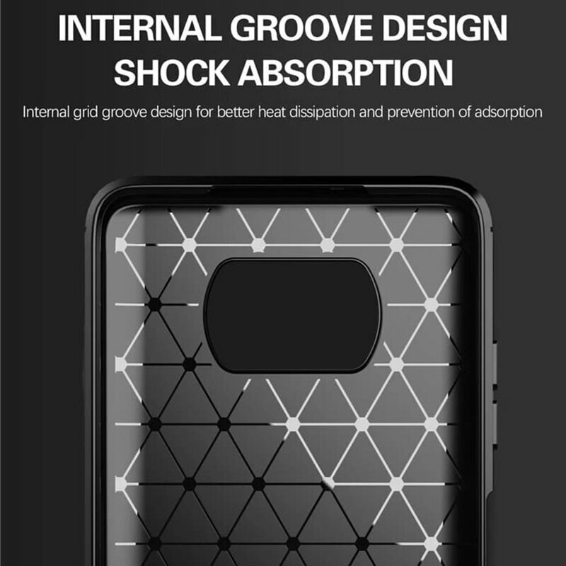 Husa Xiaomi Poco X3 Pro Techsuit Carbon Silicone, negru