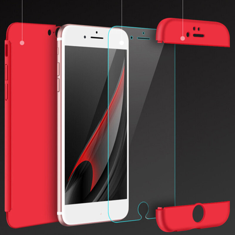 [Pachet 360°] Husa + folie iPhone SE 3, SE 2022 GKK Original, negru