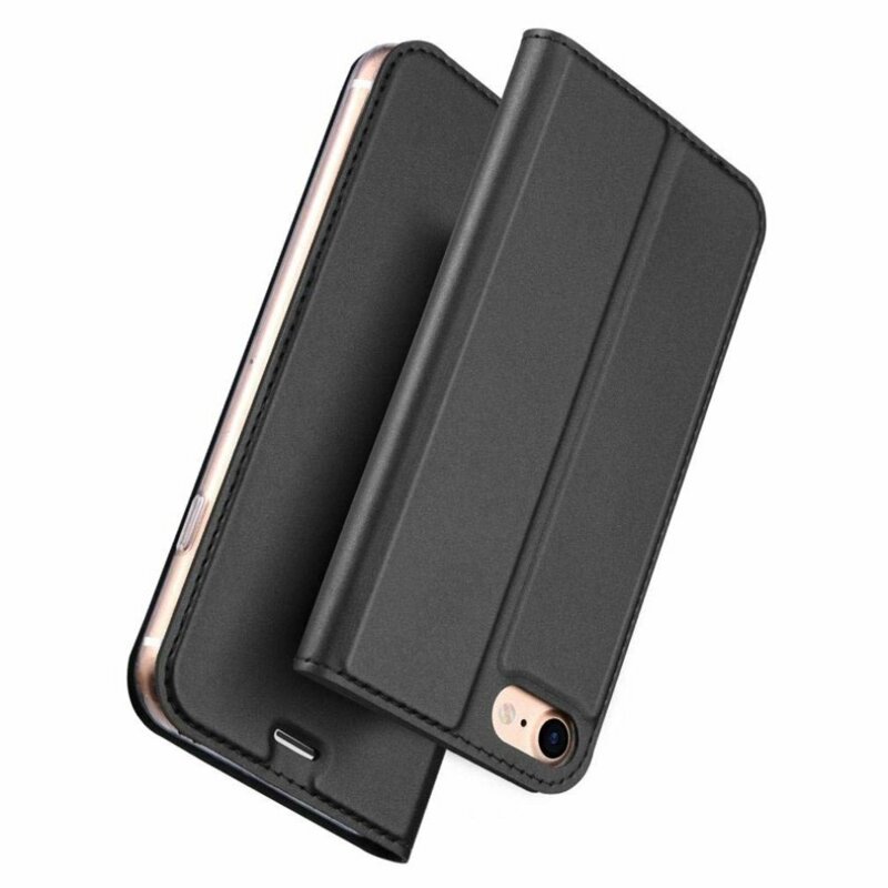Husa iPhone 8 Dux Ducis Flip Stand Book - Negru