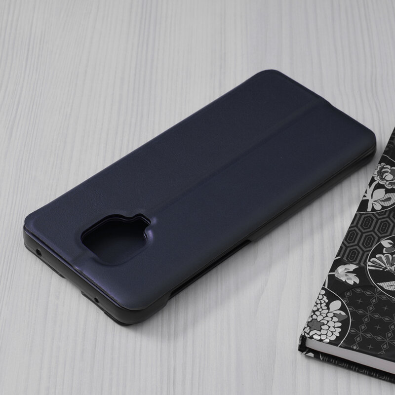 Husa Xiaomi Redmi Note 9 Pro Eco Leather View Flip Tip Carte - Albastru