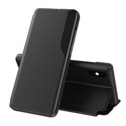 Husa iPhone XS Eco Leather View Flip Tip Carte - Negru