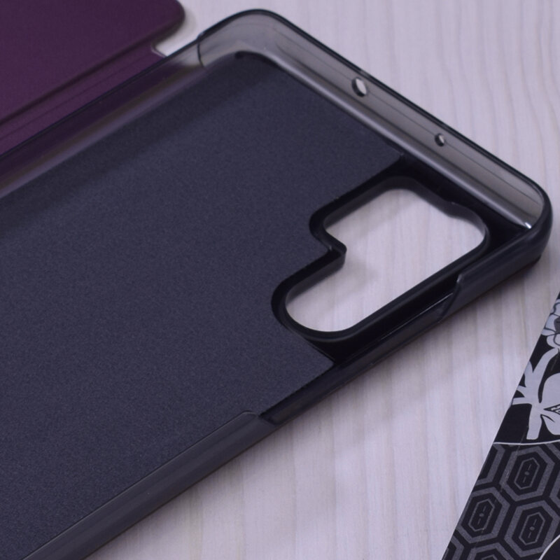 Husa Huawei P30 Pro New Edition Eco Leather View flip tip carte, mov