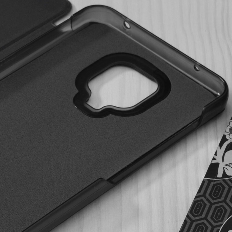 Husa Xiaomi Redmi Note 9 Pro Max Eco Leather View flip tip carte, negru