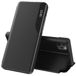 Husa iPhone 12 Pro Eco Leather View Flip Tip Carte - Negru