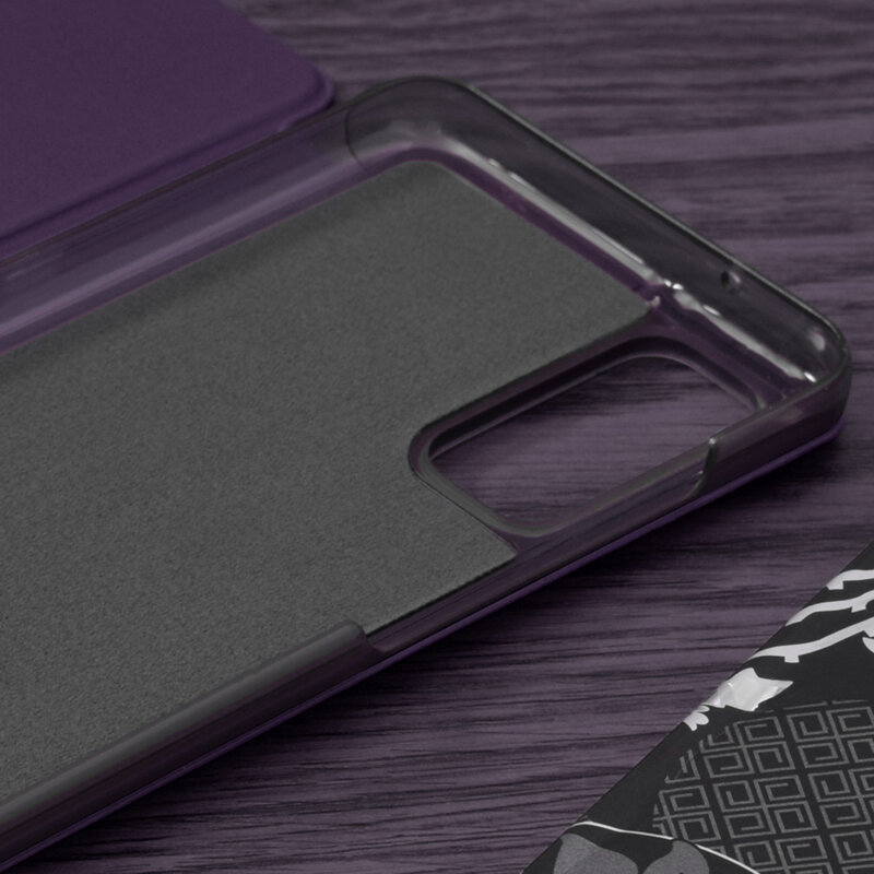 Husa Samsung Galaxy S20 5G Eco Leather View Flip Tip Carte - Mov