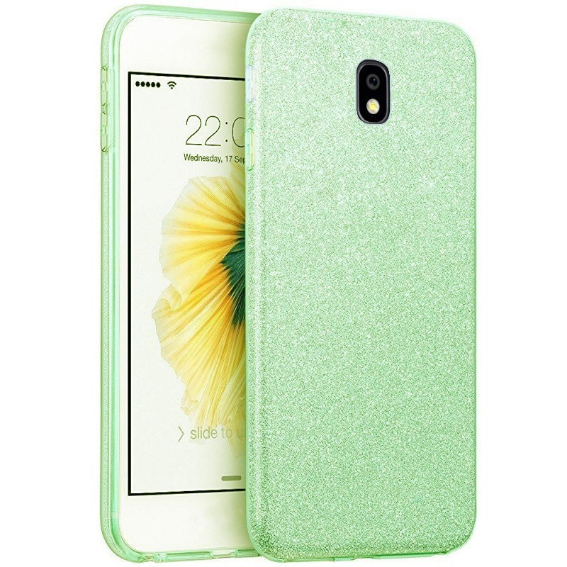 Husa Samsung Galaxy J7 2017 J730 Color TPU Sclipici - Verde