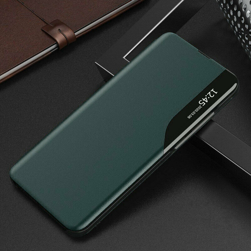 Husa Xiaomi Mi 10T Pro 5G Eco Leather View Flip Tip Carte - Verde
