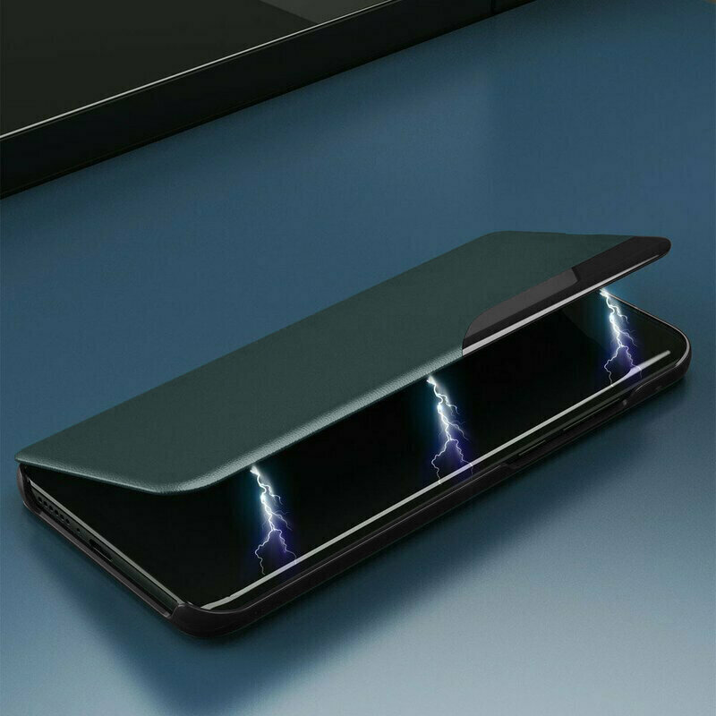 Husa Huawei Honor 10 Lite Eco Leather View Flip Tip Carte - Verde