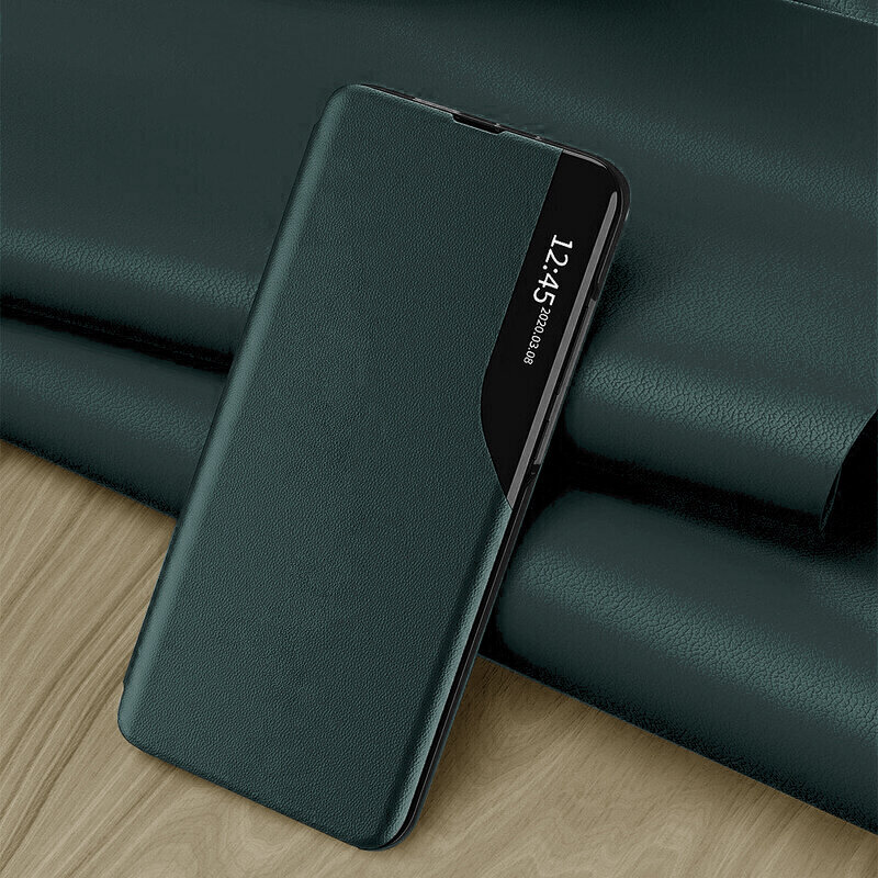Husa Huawei Honor 10 Lite Eco Leather View Flip Tip Carte - Verde