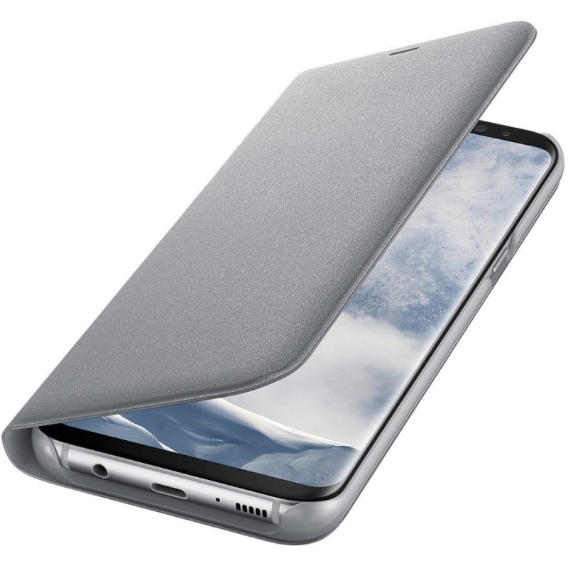 Husa Originala Samsung Galaxy S8+, Galaxy S8 Plus LED View Cover Argintiu