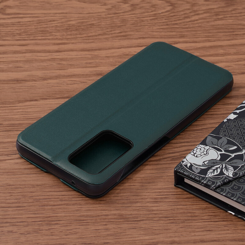 Husa Samsung Galaxy A52 4G Eco Leather View Flip Tip Carte - Verde