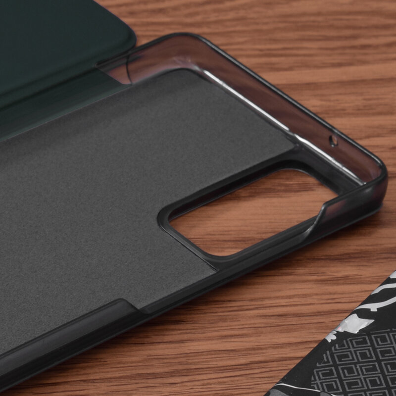Husa Samsung Galaxy S20 FE 5G Eco Leather View flip tip carte, verde