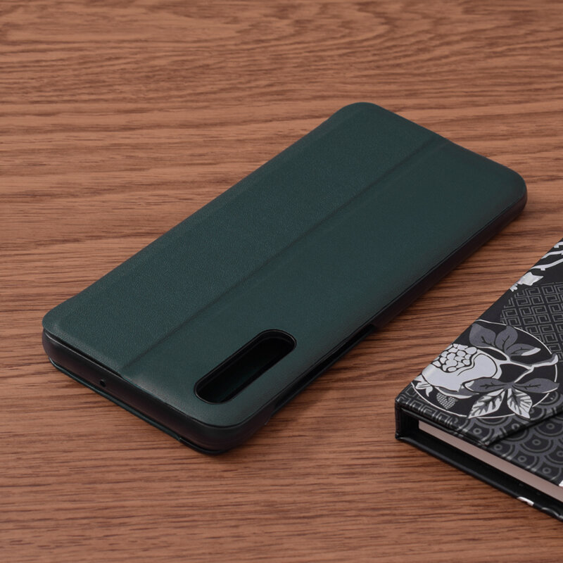 Husa Samsung Galaxy A50s Eco Leather View Flip Tip Carte - Verde