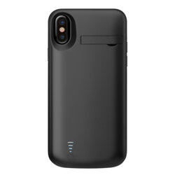 Husa cu baterie iPhone XS Techsuit Power Pro, 5000mAh, negru