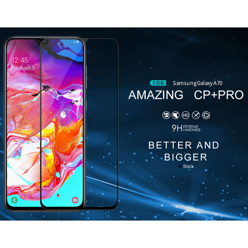 Folie sticla Samsung Galaxy A70s Nillkin Amazing CP+PRO, Negru