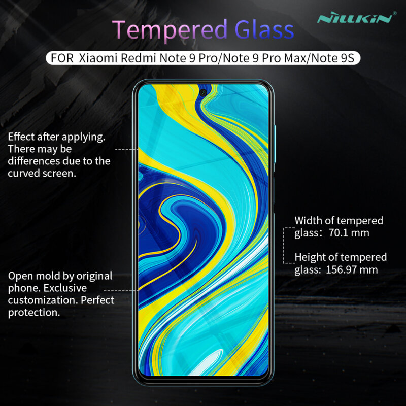 Folie Sticla Xiaomi Redmi Note 9 Pro Nillkin Amazing H - Clear