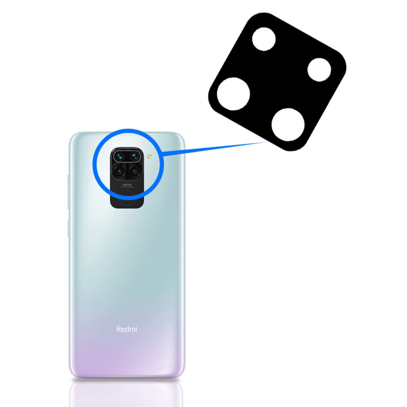 Folie camera Xiaomi Redmi Note 9 Pro Max Mocolo Back Lens 9H, negru