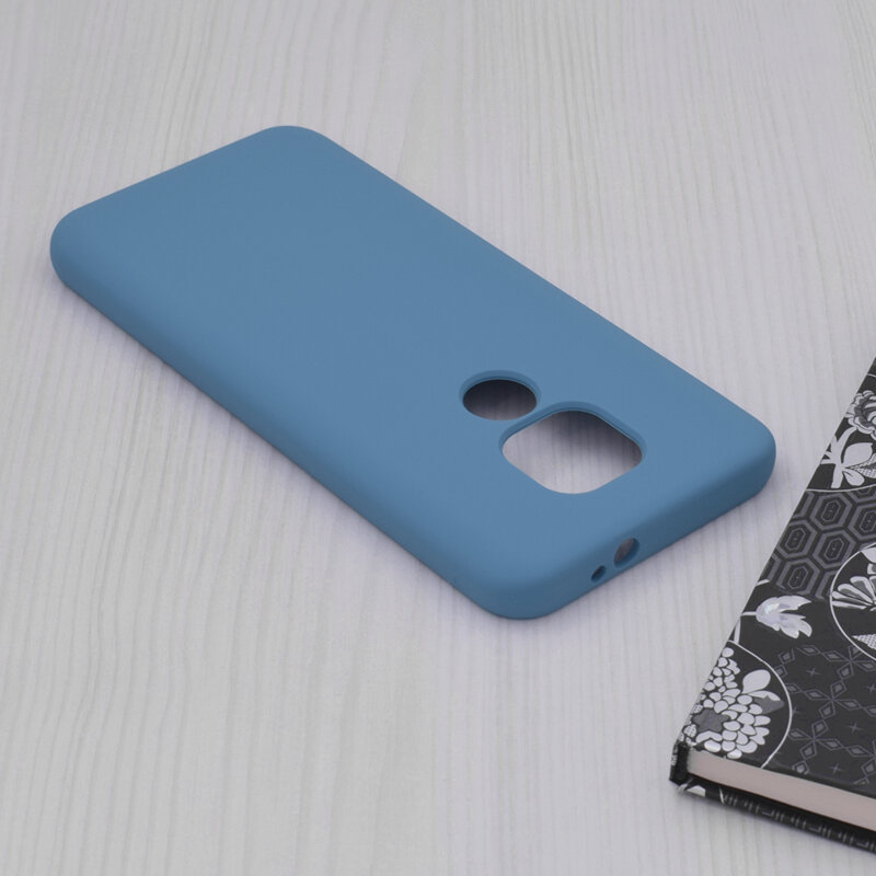Husa Motorola Moto E7 Plus Techsuit Soft Edge Silicone, albastru