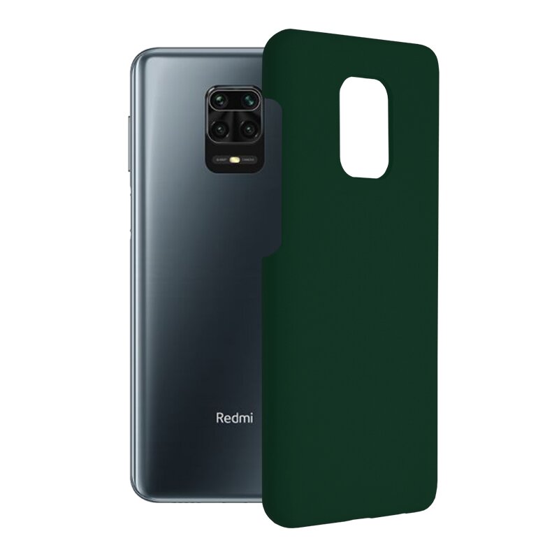 Husa Xiaomi Redmi Note 9 Pro Max Techsuit Soft Edge Silicone, verde inchis