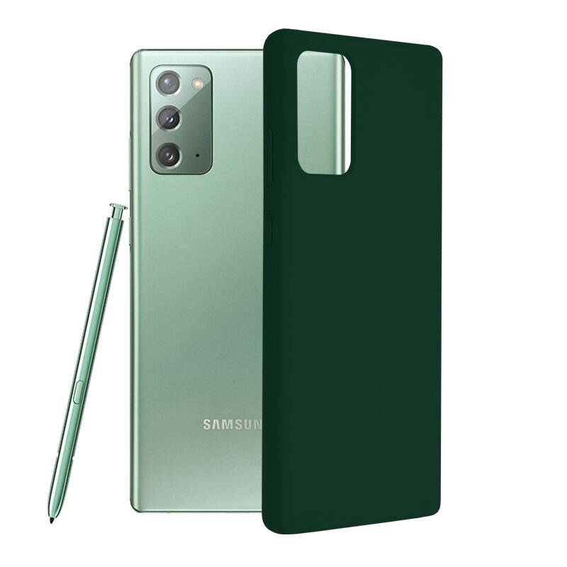 Husa Samsung Galaxy Note 20 5G Techsuit Soft Edge Silicone, verde inchis