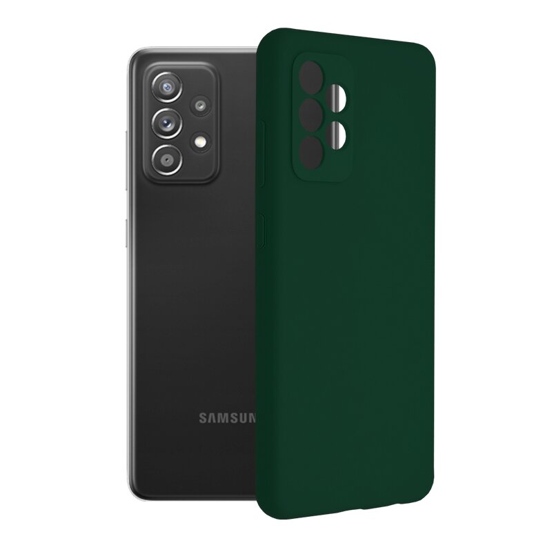 Husa Samsung Galaxy A72 5G Techsuit Soft Edge Silicone, verde inchis