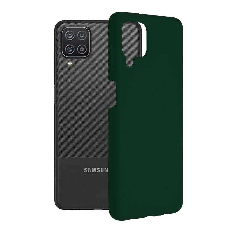 Husa Samsung Galaxy A12 Nacho Techsuit Soft Edge Silicone, verde