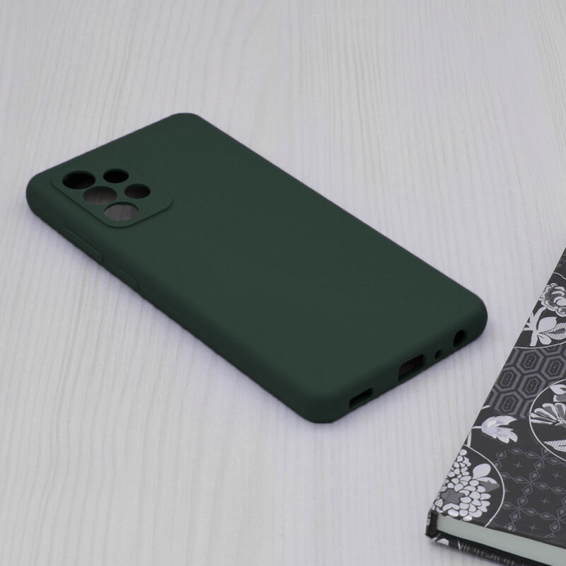 Husa Samsung Galaxy A52 5G Techsuit Soft Edge Silicone, verde inchis