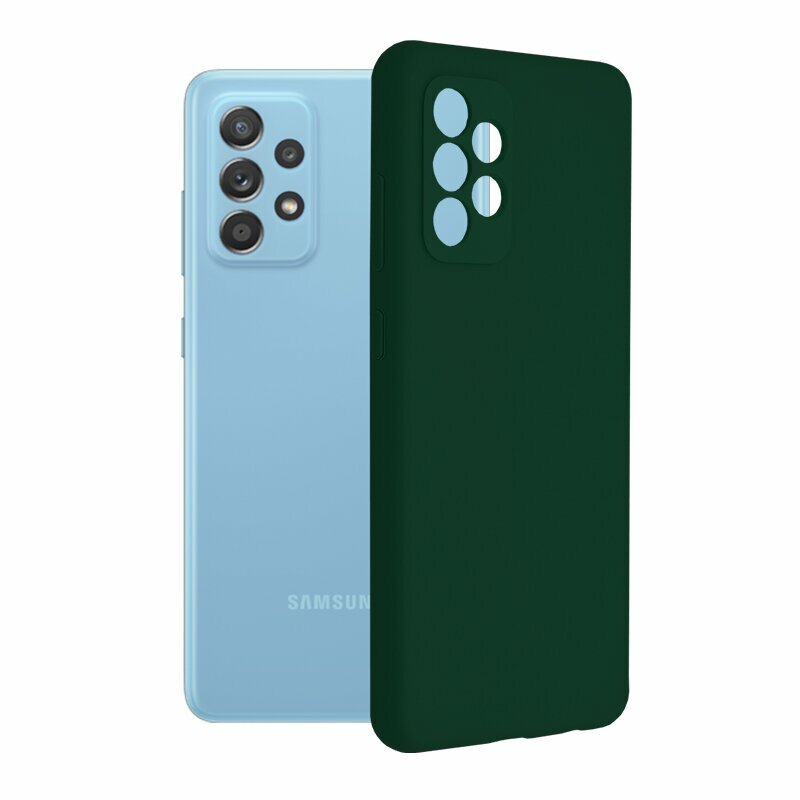 Husa Samsung Galaxy A52s 5G Techsuit Soft Edge Silicone, verde inchis
