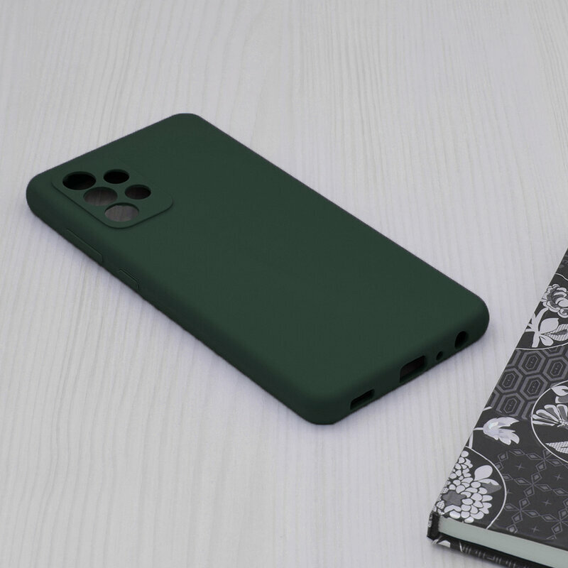 Husa Samsung Galaxy A52s 5G Techsuit Soft Edge Silicone, verde inchis