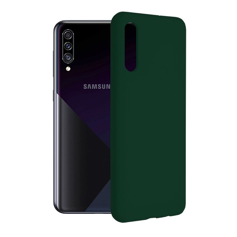 Husa Samsung Galaxy A30s Techsuit Soft Edge Silicone, verde inchis