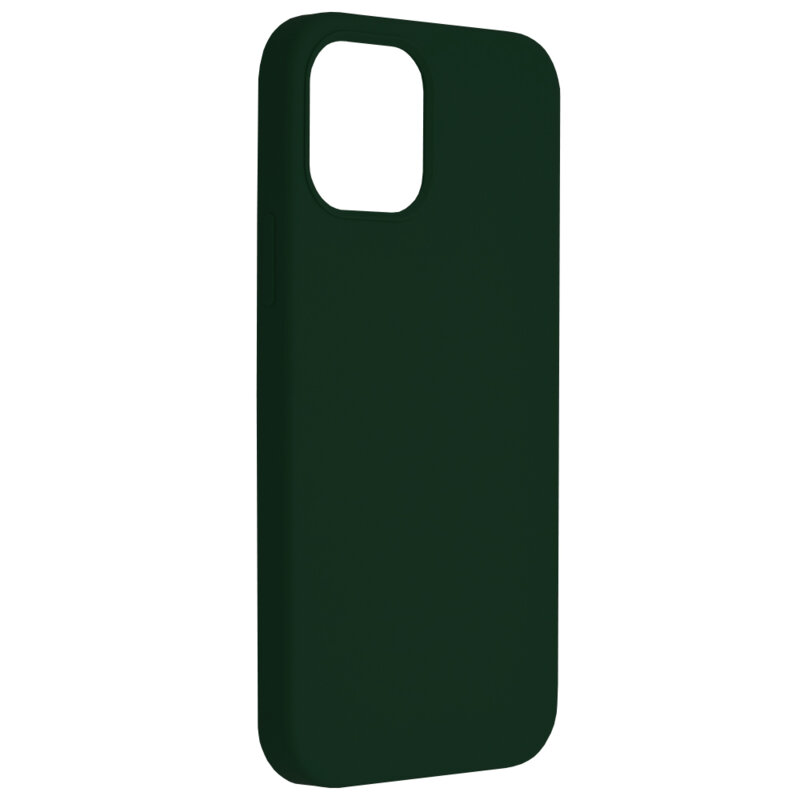 Husa iPhone 12 Pro Techsuit Soft Edge Silicone, verde inchis