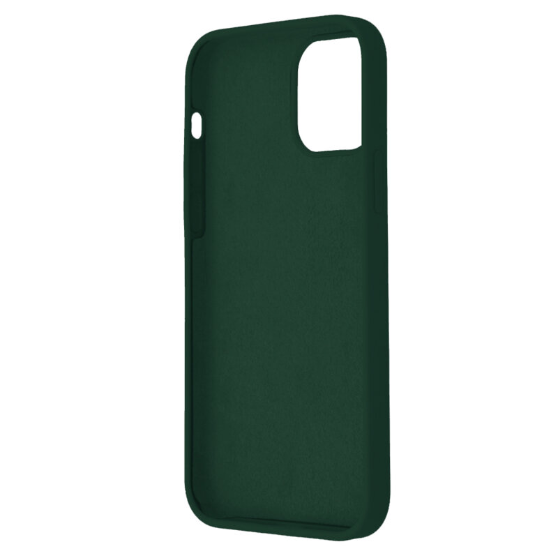 Husa iPhone 12 Pro Techsuit Soft Edge Silicone, verde inchis