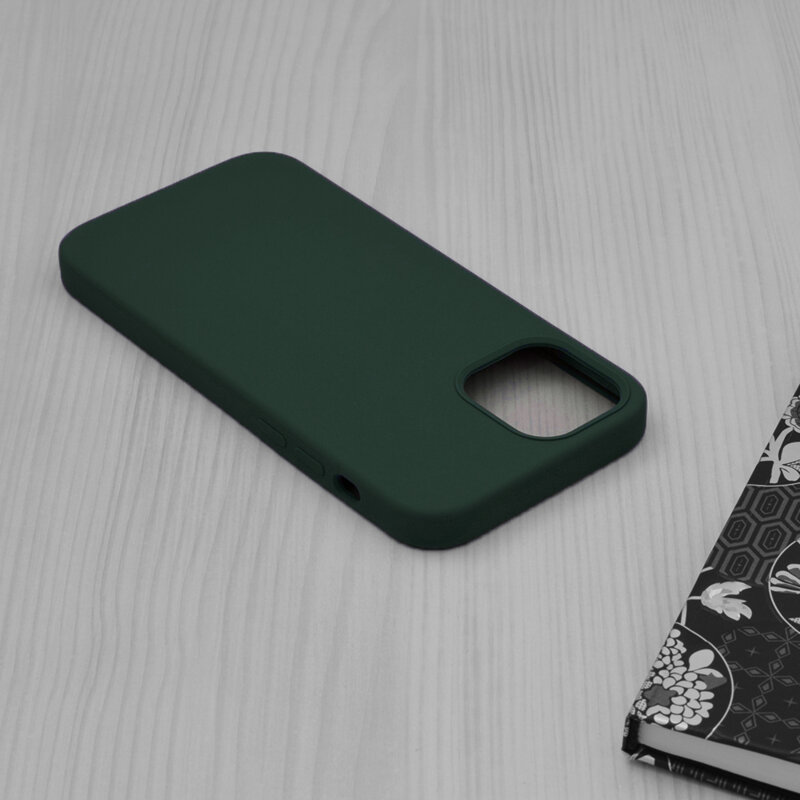 Husa iPhone 12 Pro Techsuit Soft Edge Silicone, verde inchis