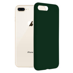 Husa iPhone 8 Plus Techsuit Soft Edge Silicone, verde inchis