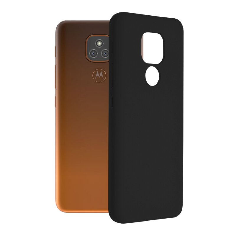 Husa Motorola Moto E7 Plus Techsuit Soft Edge Silicone, negru