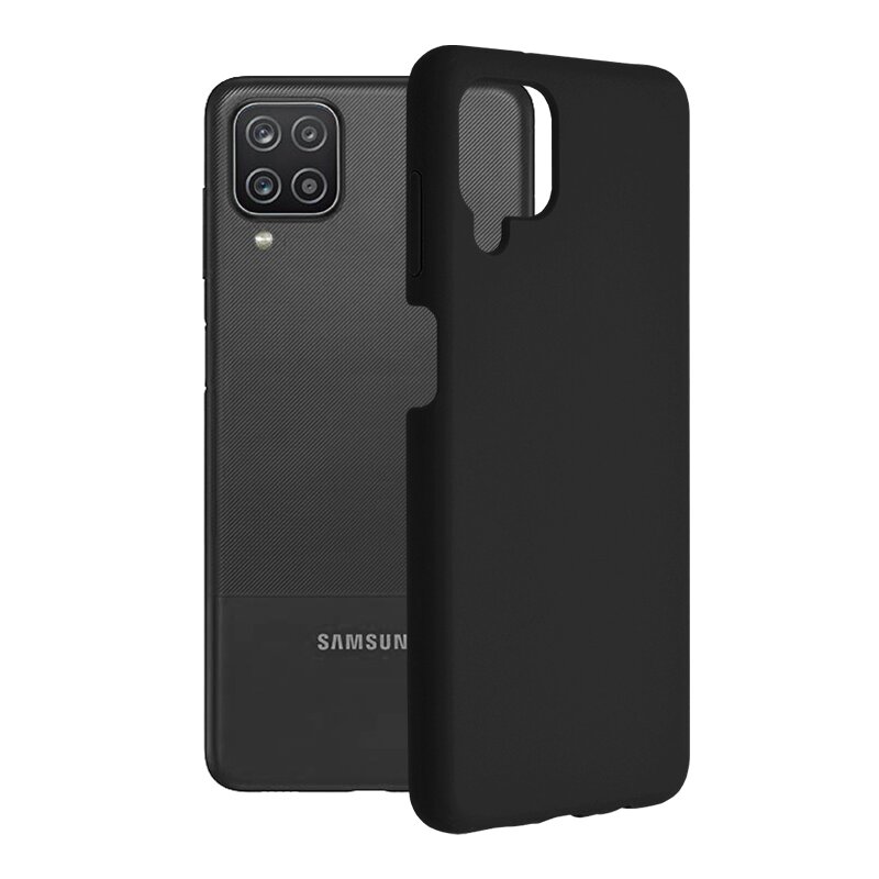 Husa Samsung Galaxy A12 Nacho Techsuit Soft Edge Silicone, negru