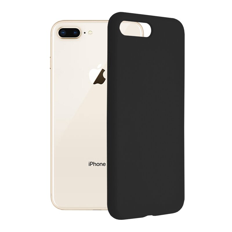Husa iPhone 8 Plus Techsuit Soft Edge Silicone, negru
