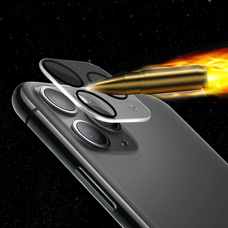 Folie sticla iPhone 11 Pro Max Lito S+ Camera Protector, negru/transparenta