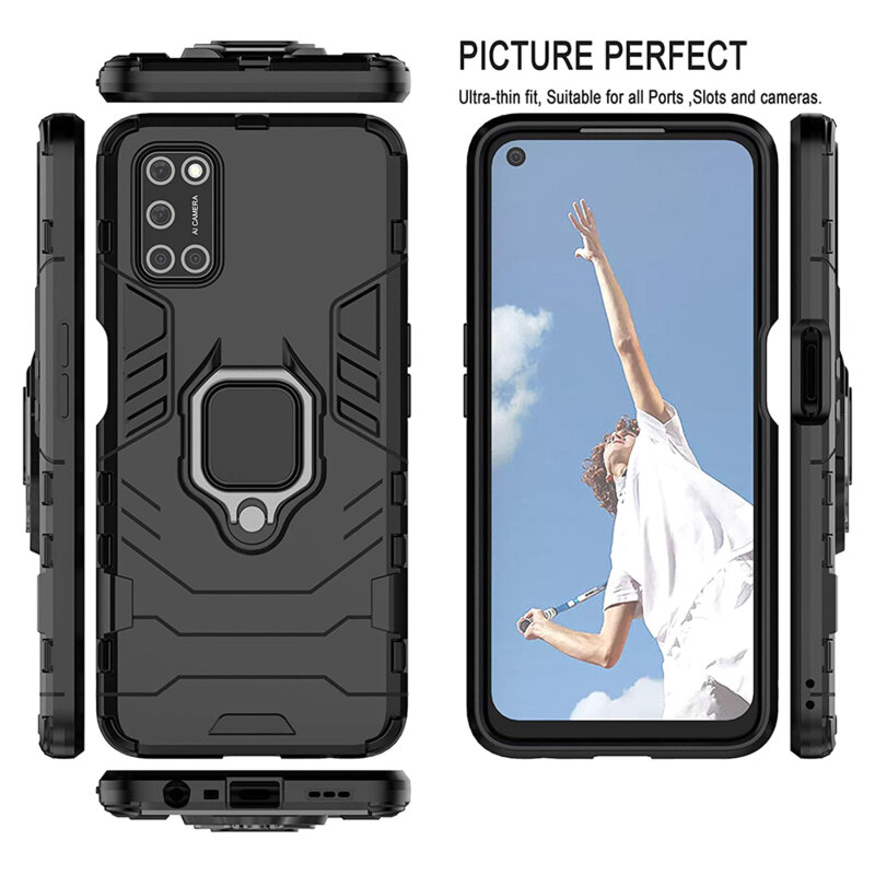 Husa Oppo A72 4G Techsuit Silicone Shield, Negru